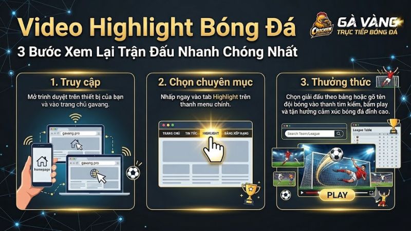 Hướng dẫn các bước truy cập xem video highlight bóng đá trên giao diện web Hướng dẫn các bước truy cập xem video highlight bóng đá trên giao diện web