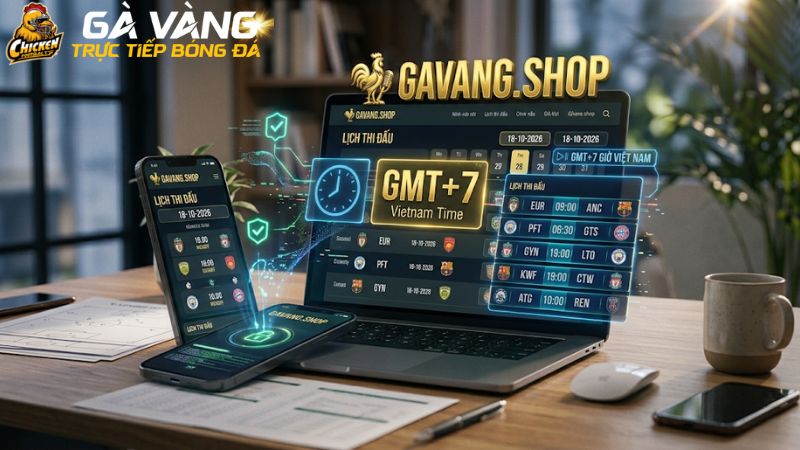 Bảng lịch thi đấu Gavang chuẩn múi giờ Việt Nam GMT+7
